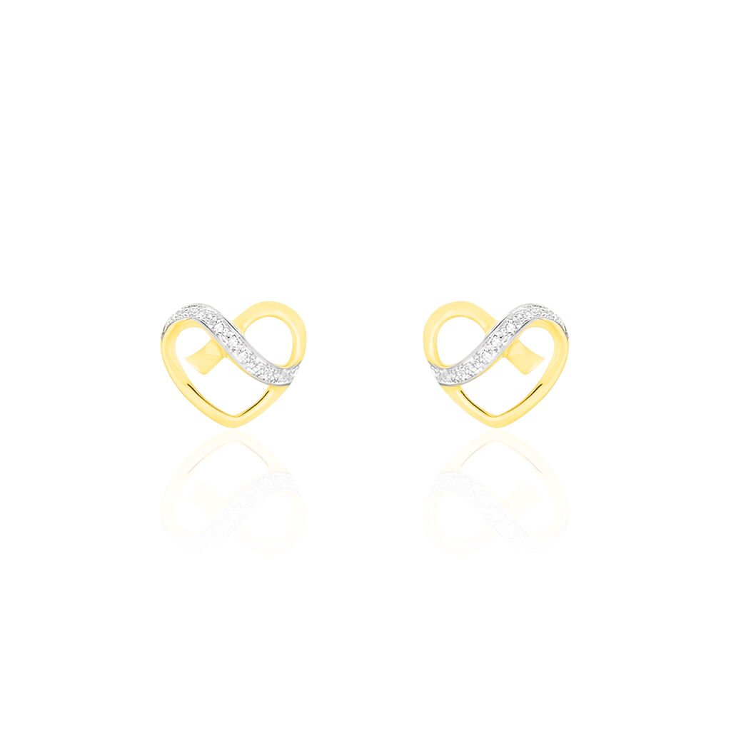 Boucles D'oreilles Puces Juliane Or Jaune Diamant - Clous d'oreilles Femme | Histoire d’Or