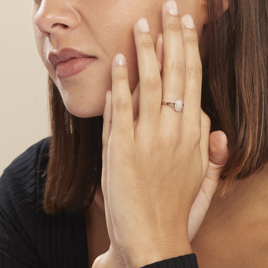 Bague Or Jaune Finola Diamants - Bagues avec pierre Femme | Histoire d’Or