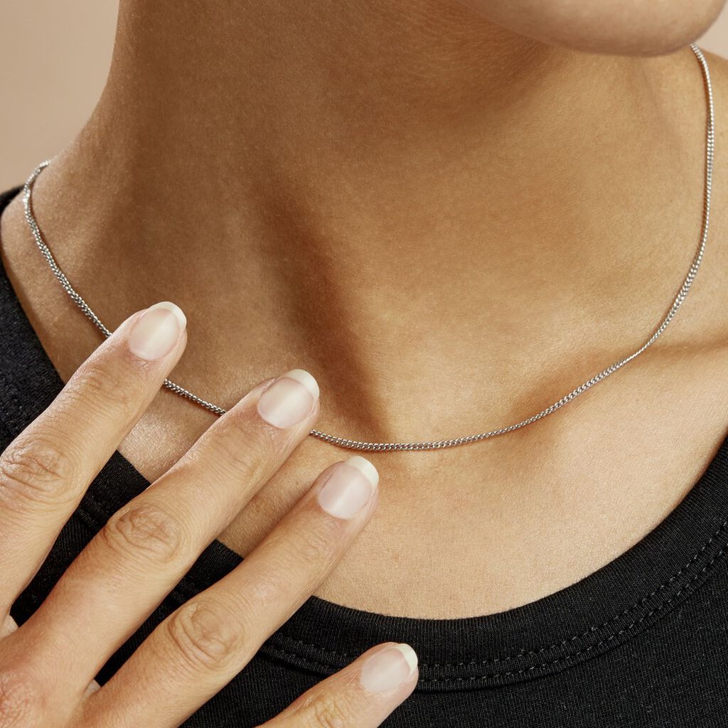 Chaîne Clementine Argent Blanc - Chaines Femme | Histoire d’Or