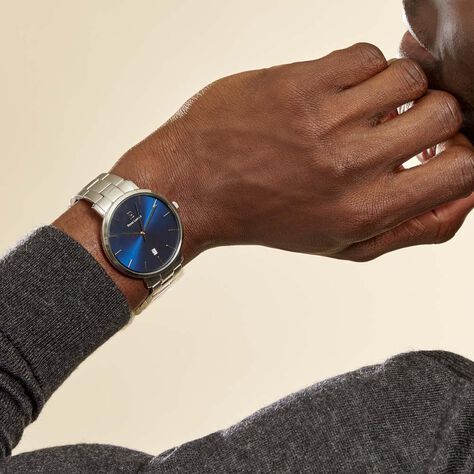 Montre Lannier Collection Echo Acier Argenté - Montres Homme | Histoire d’Or