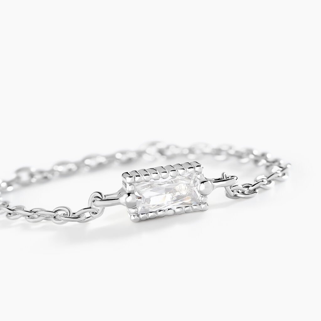 Bague Lipa Argent Blanc Oxyde De Zirconium - Bagues solitaires Femme | Histoire d&rsquo;Or