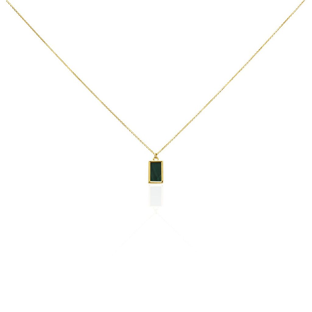 Collier Hallie Or Jaune Malachite