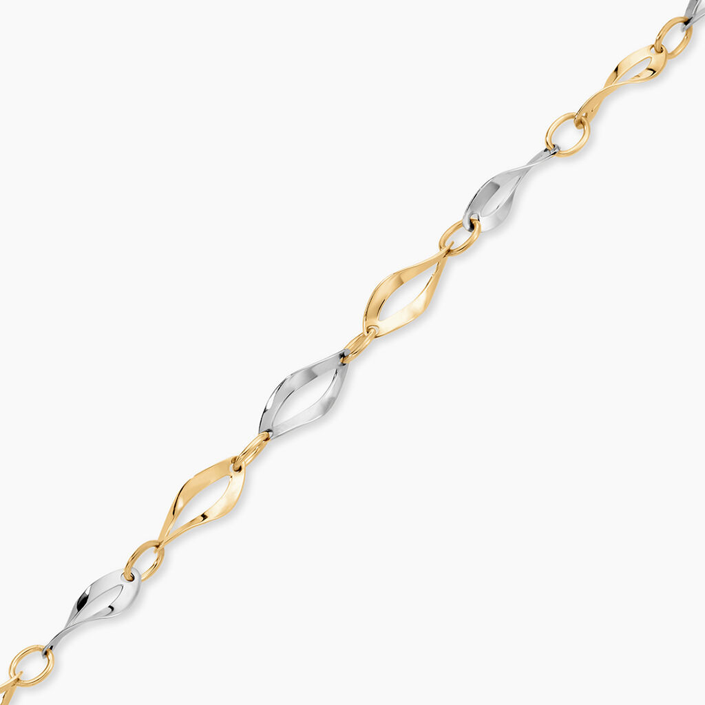 Bracelet Alejo Maille Fantaisie Or Bicolore - Bracelets Femme | Histoire d&rsquo;Or