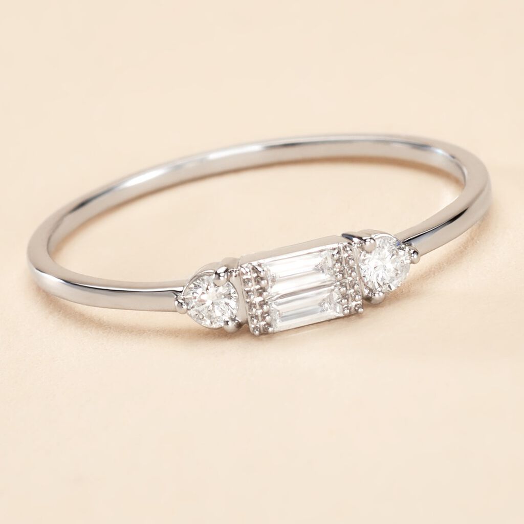 Bague Collection 1986 Or Blanc Diamant - Bagues avec pierre Femme | Histoire d’Or