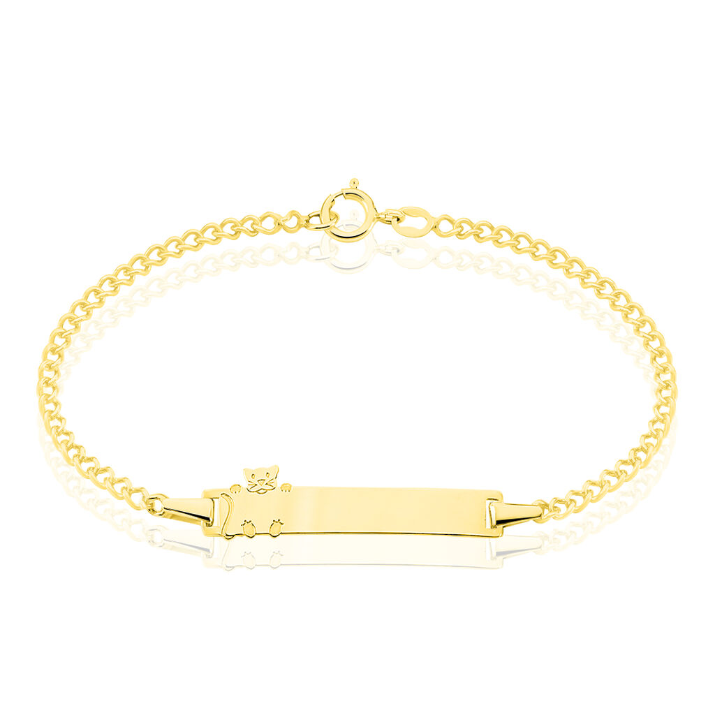 Bracelet Identité Etheline Maille Gourmette Or Jaune - Bracelets Communion Enfant | Histoire d’Or