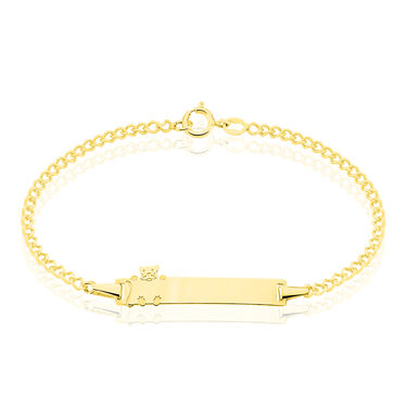 Bracelet Identité Etheline Maille Gourmette Or Jaune