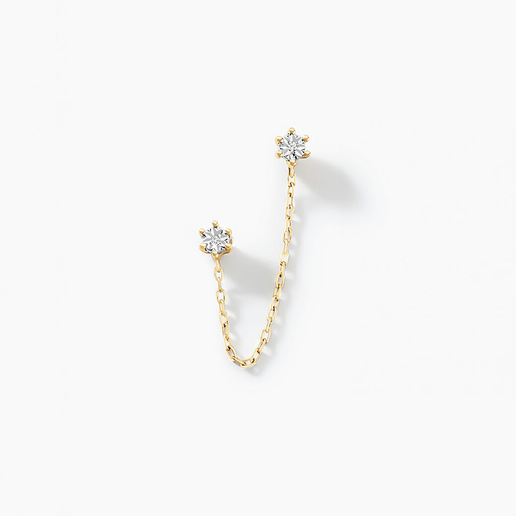 Bijou D'oreille Unitaire Godric Or Jaune Diamant - Ear cuffs Femme | Histoire d’Or