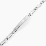 Bracelet Identit&eacute;e Anilo Argent Blanc - Gourmettes Unisex | Histoire d&rsquo;Or