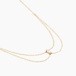 Collier Sparkle Or Jaune Oxyde De Zirconium - Colliers doubles et triples cha&icirc;nes Femme | Histoire d&rsquo;Or