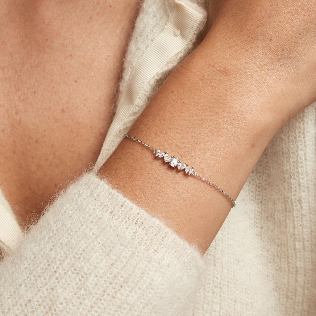Bracelet Argent Blanc Winter Sweetness Oxyde De Zirconium - Bracelets Femme | Histoire d’Or
