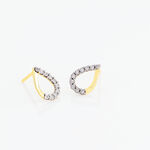 Boucles D'oreilles Puces Chrystalise Or Jaune Diamant - Clous d'oreilles Femme | Histoire d&rsquo;Or