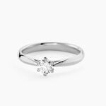 Bague Solitaire Veronika Or Blanc Diamant - Bagues solitaires Femme | Histoire d&rsquo;Or