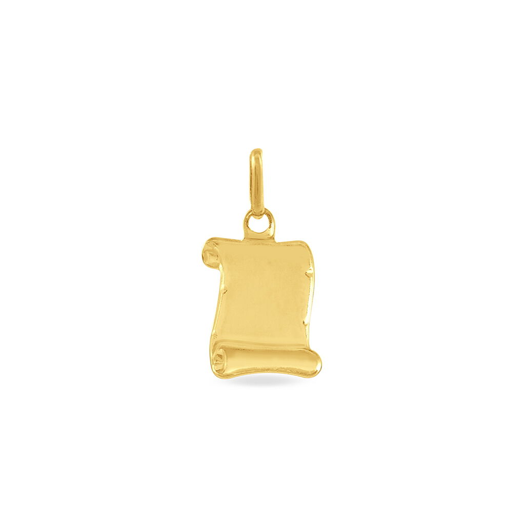 Pendentif Ange Parchemin Or Jaune - Pendentifs Baptême Famille | Histoire d’Or