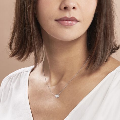 Collier Flamen Argent Blanc Oxyde De Zirconium - Colliers Coeur Femme | Histoire d’Or