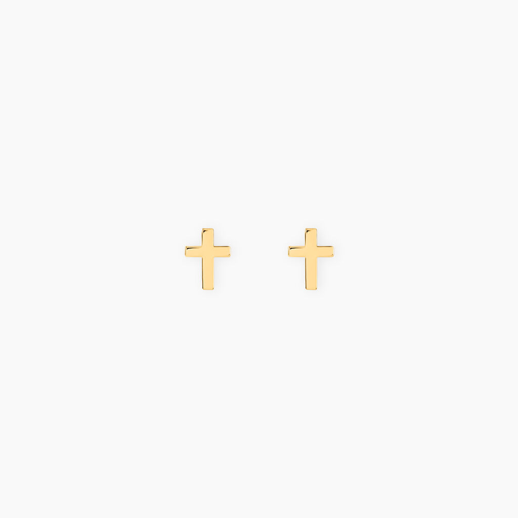 Boucles D'Oreilles Puces Christiana Or Jaune - Clous d'oreilles Femme | Histoire d&rsquo;Or