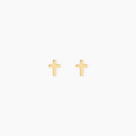 Boucles D'Oreilles Puces Christiana Or Jaune - Clous d'oreilles Femme | Histoire d&rsquo;Or