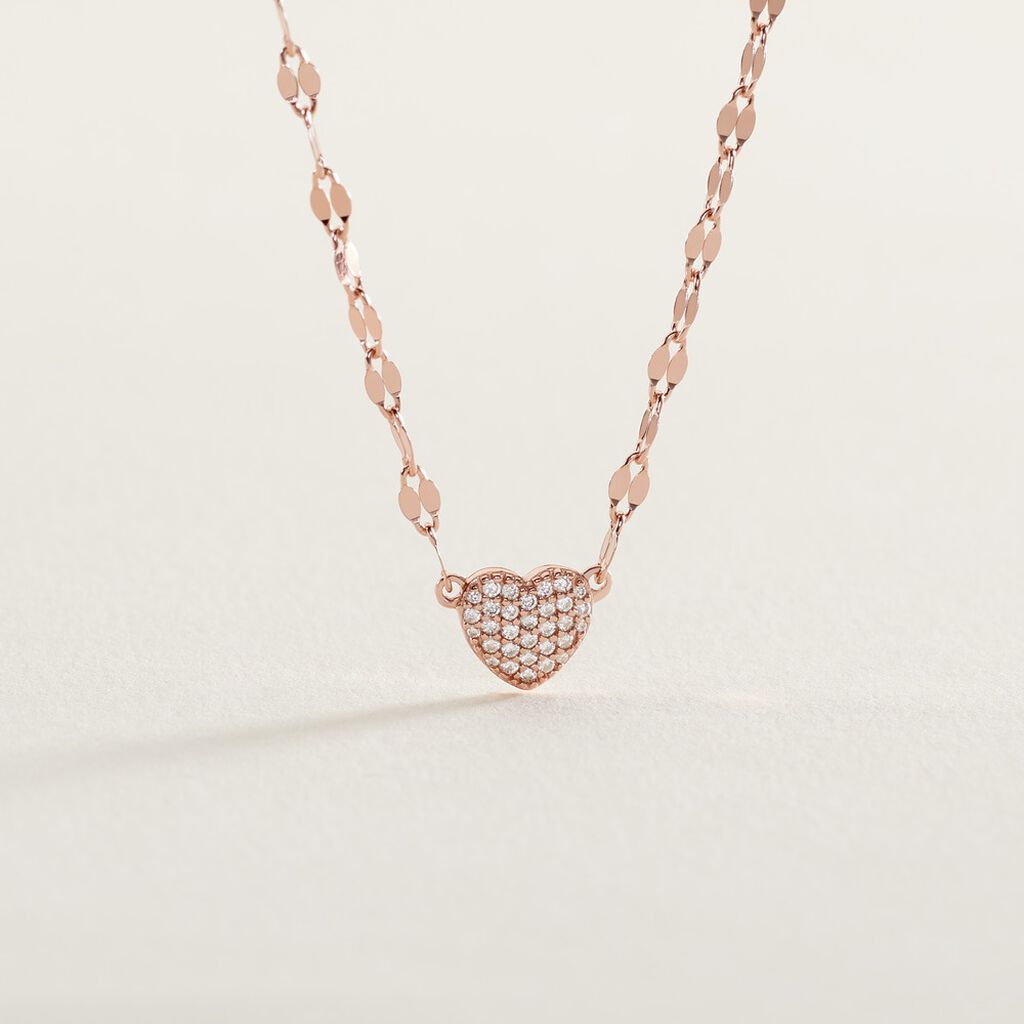 Collier Argent Rose Varinia Oxydes De Zirconium - Colliers fantaisie Femme | Histoire d&rsquo;Or