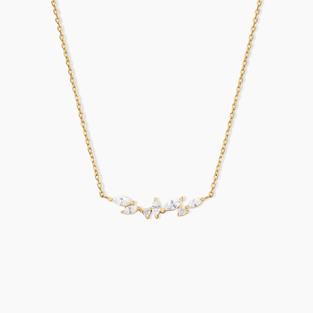 Collier Jardins D'hiver Plaqué Or Jaune Oxyde De Zirconium - Colliers Femme | Histoire d’Or