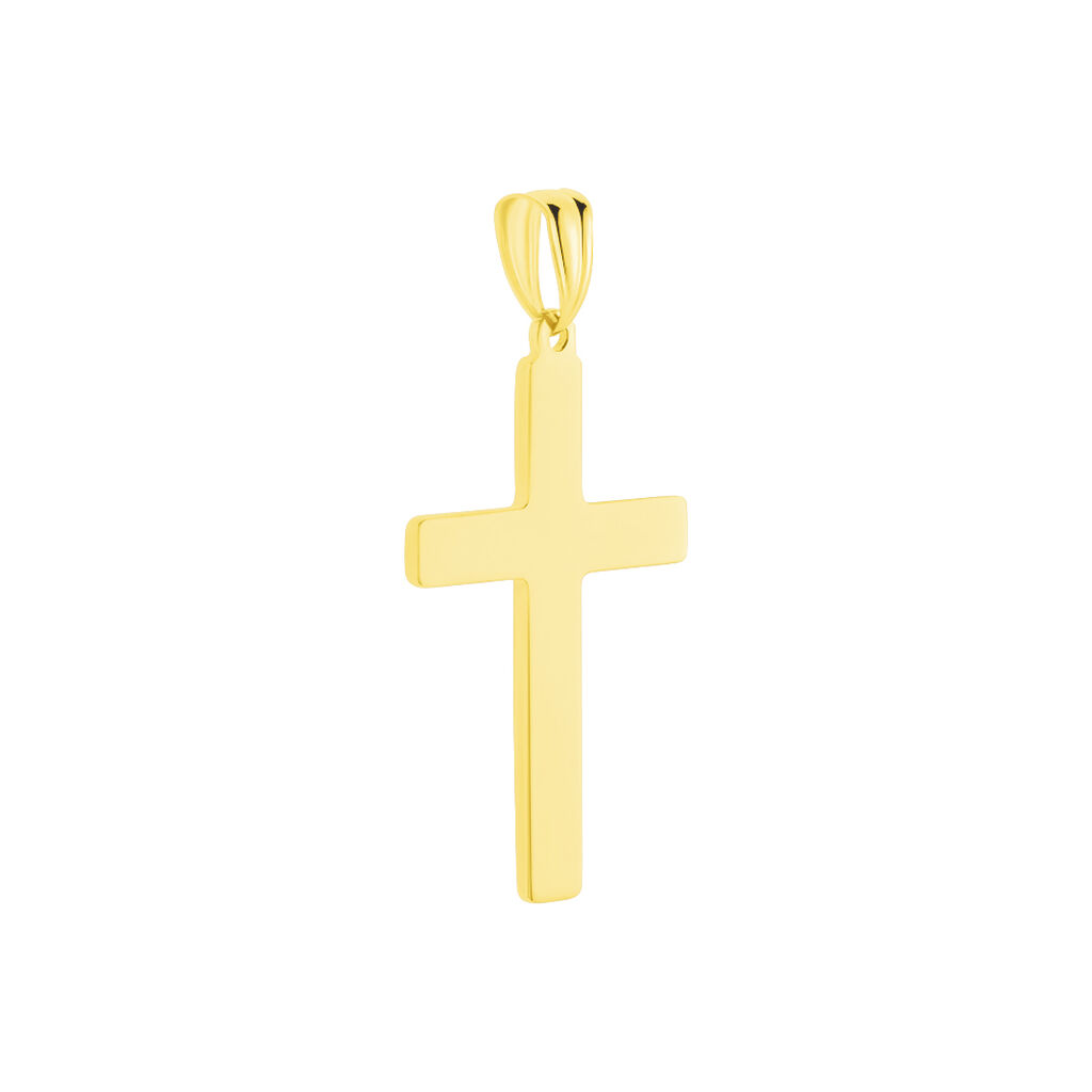 Pendentif Benny Croix Ciselee Or Bicolore - Pendentifs Baptême Famille | Histoire d’Or