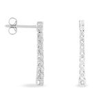 Boucles D'oreilles Puces Riviera Or Blanc Diamant - Boucles d'oreilles pendantes Femme | Histoire d&rsquo;Or