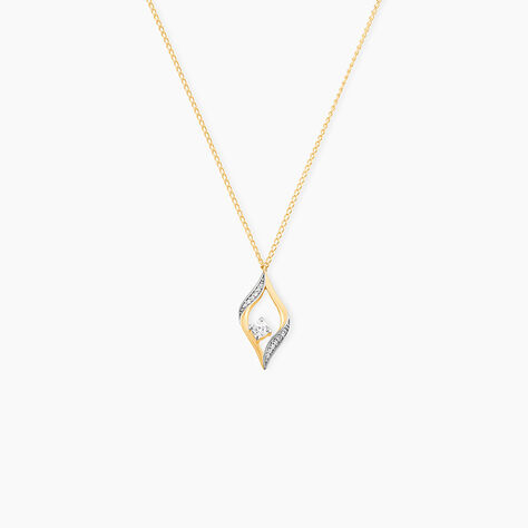 Collier Eye Or Jaune Oxyde De Zirconium - Colliers Femme | Histoire d’Or