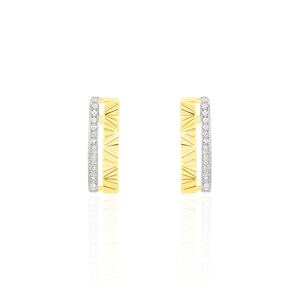 Boucles D'oreilles Puces Belinda Or Jaune Diamant - Clous d'oreilles Femme | Histoire d&rsquo;Or