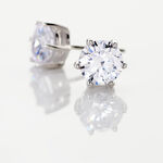 Boucles D'oreilles Puces Kylianna Argent Blanc Oxyde De Zirconium - Boucles d'oreilles fantaisie Femme | Histoire d&rsquo;Or