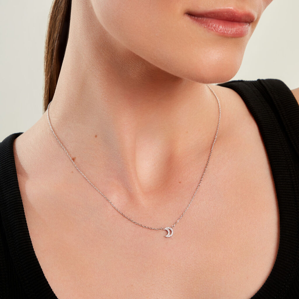 Collier Philine Argent Blanc Oxyde De Zirconium - F&ecirc;te des m&egrave;res Femme | Histoire d&rsquo;Or