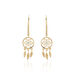 Boucles D'oreilles Pendantes Attrape Reves Plaque Or Pierre - Boucles d'Oreilles Attrape rêves Femme | Histoire d’Or