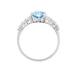 Bague Or Blanc Fany Topaze Oxydes De Zirconium - Bagues solitaires Femme | Histoire d&rsquo;Or