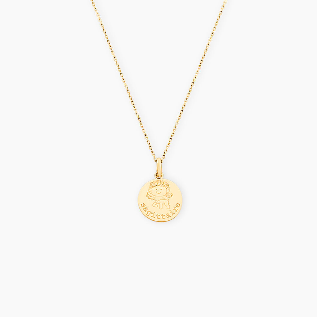 Pendentif Jannila Zodiaque Or Jaune - Cadeaux de naissance Enfant | Histoire d&rsquo;Or