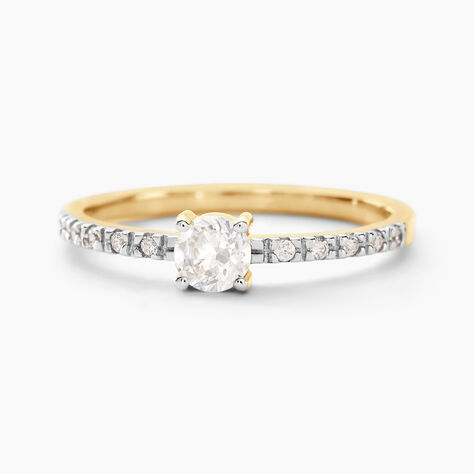 Bague Solitaire Servana Or Jaune Oxyde De Zirconium - Bagues solitaires Femme | Histoire d&rsquo;Or
