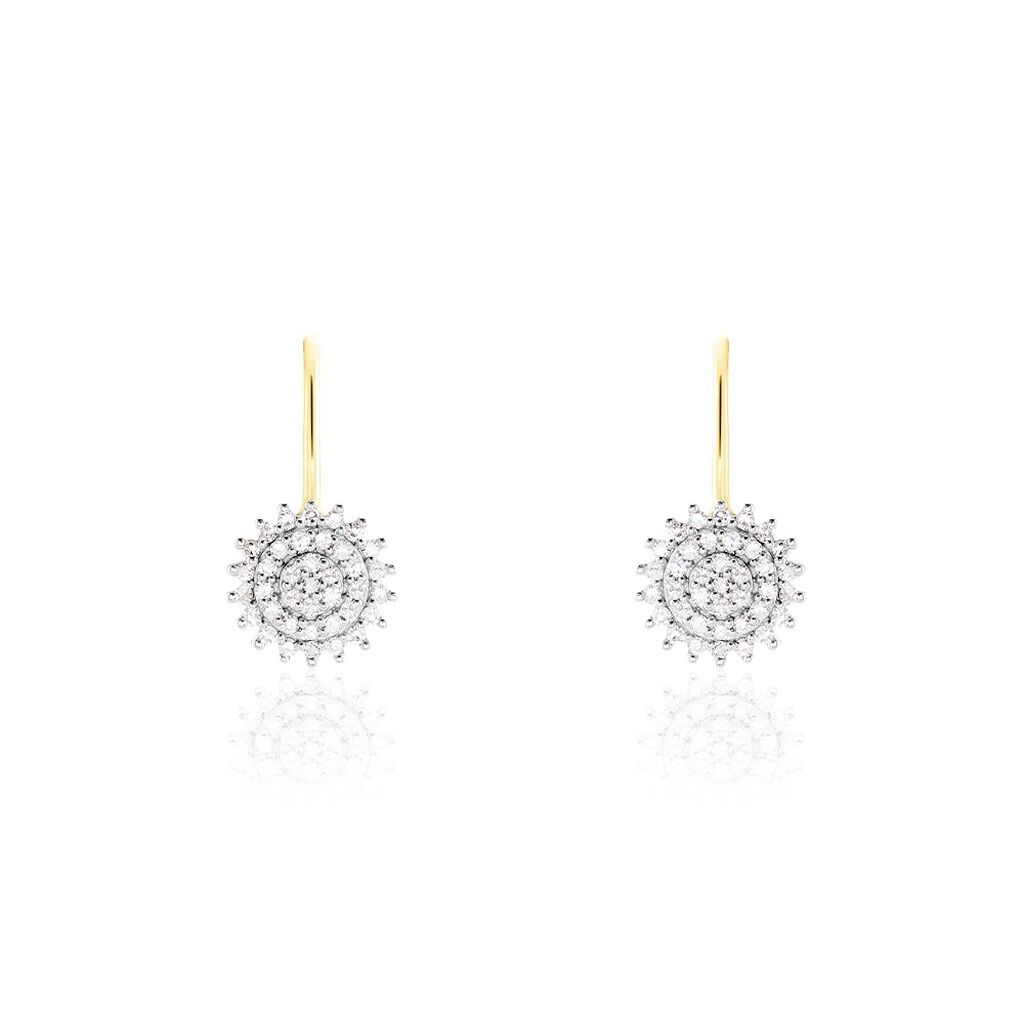 Boucles D'oreilles Pendantes Veronick Or Jaune Diamant - Boucles d'oreilles pendantes Femme | Histoire d’Or