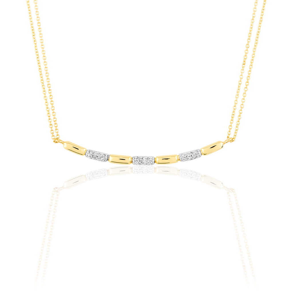 Collier Or Jaune Diamant - Colliers doubles et triples chaînes Femme | Histoire d’Or