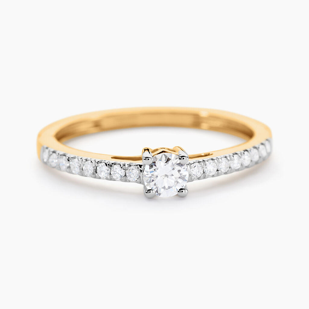 Bague Eliisa Or Jaune Diamant - Bagues solitaires Femme | Histoire d&rsquo;Or