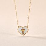 Collier Lawrie Or Jaune Nacre - Cadeaux de bapt&ecirc;me Famille | Histoire d&rsquo;Or