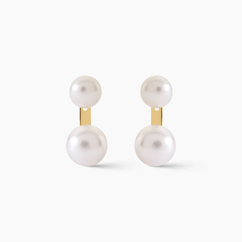 Bijoux D'Oreilles Seona Argent Dor&eacute; A L'Or 750/1000 Perle De Culture - Ear cuffs Femme | Histoire d&rsquo;Or