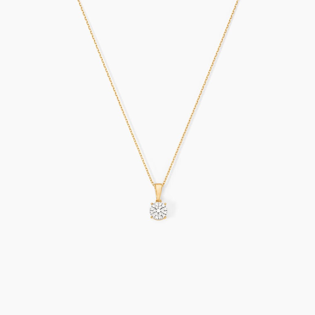 Collier Or Jaune Trecia Diamants - Colliers Femme | Histoire d&rsquo;Or