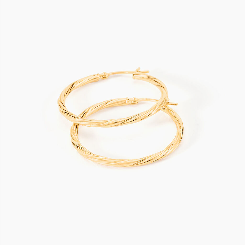 Créoles Youri Or Jaune - Boucles d'oreilles créoles Femme | Histoire d’Or