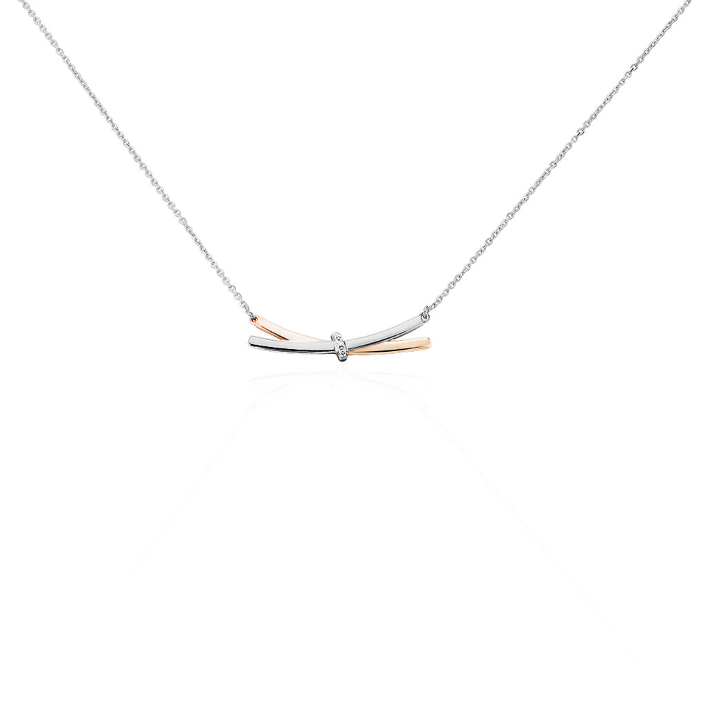 Collier Tonnia Or Bicolore Diamant