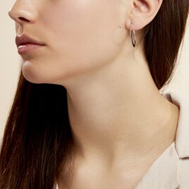 Créoles Argent Blanc Hally - Boucles d'oreilles créoles Femme | Histoire d’Or