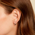 Cr&eacute;oles Lauralie Argent Blanc Pierre De Synthese Oxyde De Zirconium - Boucles d'oreilles cr&eacute;oles Femme | Histoire d&rsquo;Or