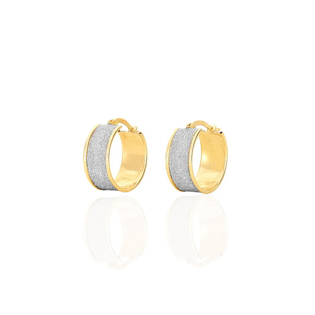 Créoles Lolly Or Bicolore - Boucles d'oreilles créoles Femme | Histoire d’Or
