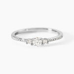 Bague Or Blanc Sabine Diamants - Bagues solitaires Femme | Histoire d&rsquo;Or