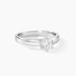 Bague Solitaire Natalia Or Blanc Diamant Synthetique - Bagues solitaires Femme | Histoire d&rsquo;Or