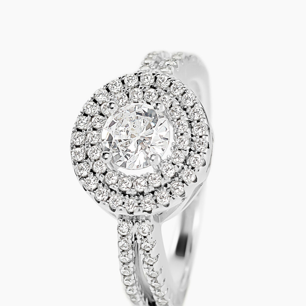 Bague Marie-felix Argent Blanc Oxyde De Zirconium - Bagues solitaires Femme | Histoire d&rsquo;Or