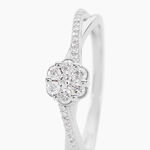 Bague Nusa Or Blanc Diamant - Bagues avec pierre Femme | Histoire d&rsquo;Or