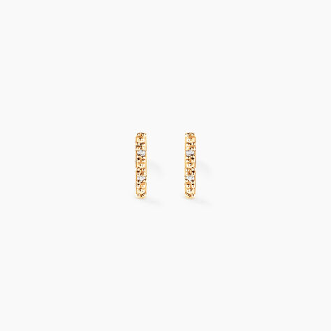 Boucles D'oreilles Puces Marcellus Or Jaune Diamant - Clous d'oreilles Femme | Histoire d’Or