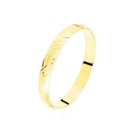 Alliance Hercule Striee Demi Jonc Classique Or Jaune - Alliances Famille | Histoire d’Or