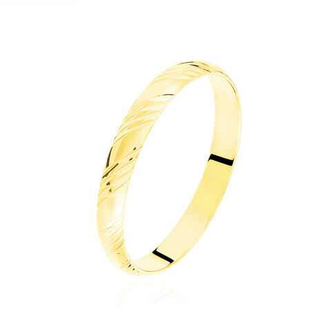 Alliance Hercule Striee Demi Jonc Classique Or Jaune - Alliances Famille | Histoire d’Or